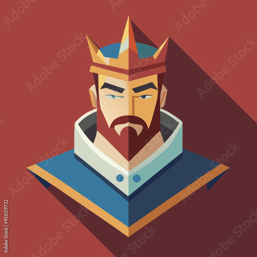 king royal cartoon vector illustration