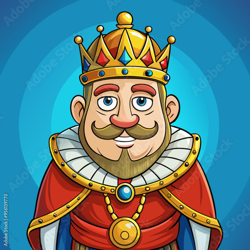 king royal cartoon vector illustration