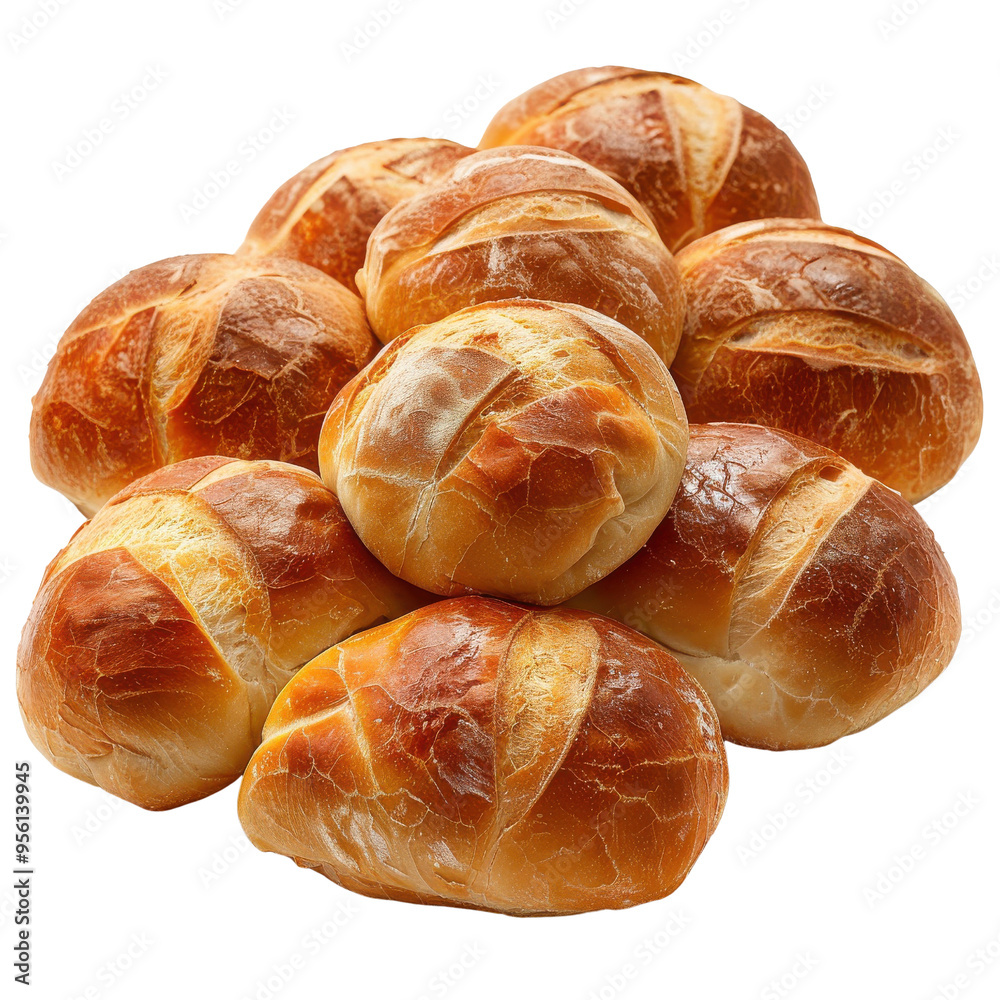 A delicious pile of freshly baked golden bread rolls, perfect for any meal or gathering. A delicious pile of freshly baked golden bread rolls, perfect for any meal or gathering.