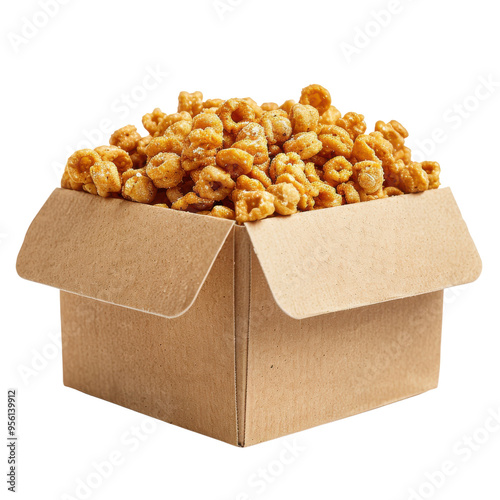 A delicious box of caramel popcorn, perfect for snacks, parties, or movie nights. Enjoy a sweet treat with every bite.