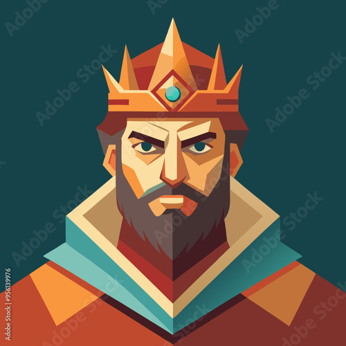 king royal cartoon vector illustration