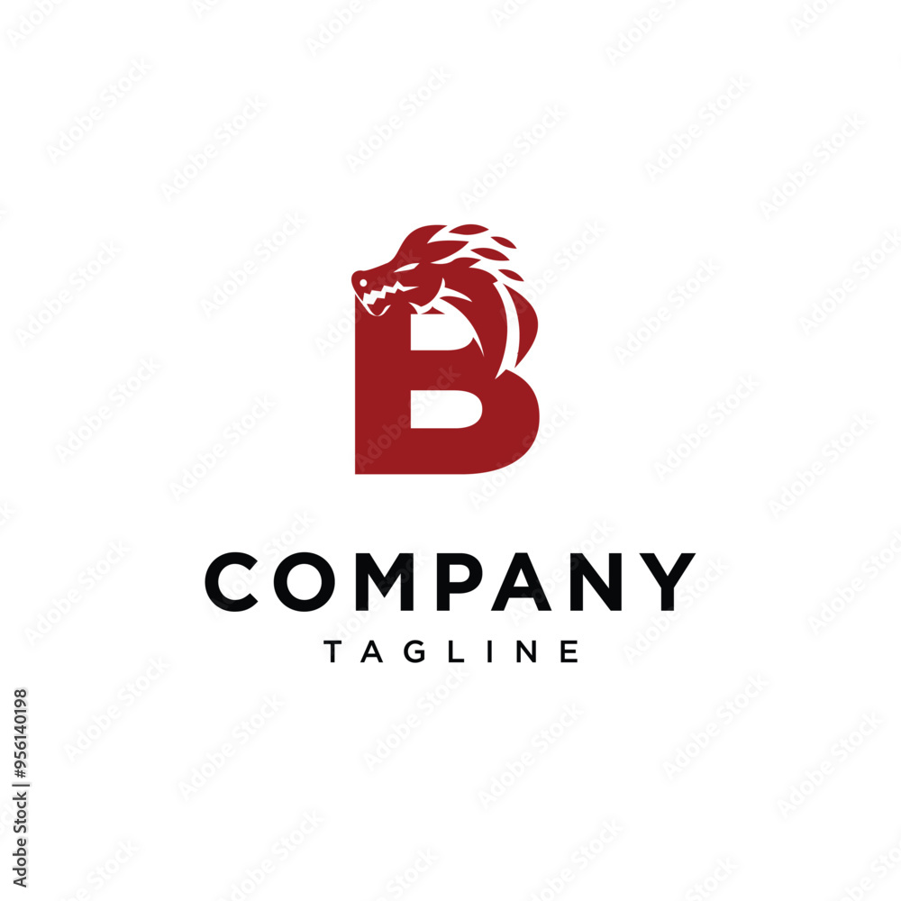 Letter B Dragon logo icon vector Letter B Dragon logo icon vector