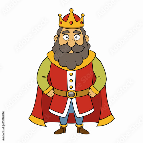 king royal cartoon vector illustration