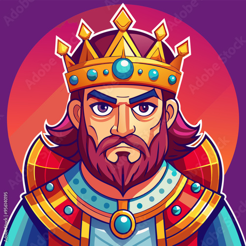 king royal cartoon vector illustration