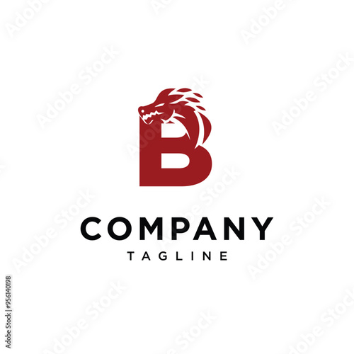 Fotografija Letter B Dragon logo icon vector