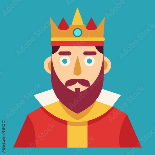king royal cartoon vector illustration