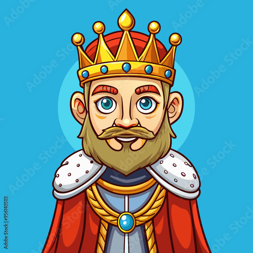 king royal cartoon vector illustration