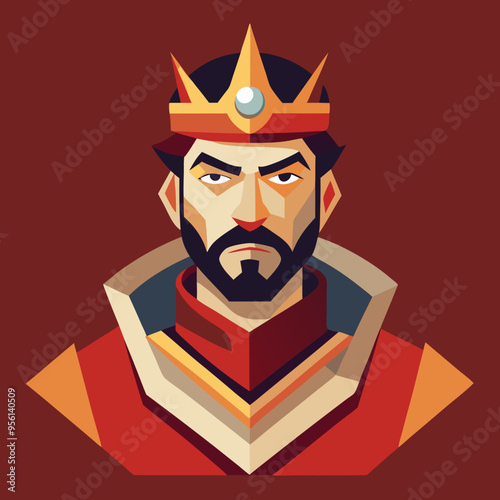 king royal cartoon vector illustration