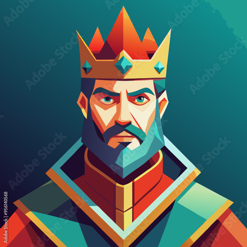 king royal cartoon vector illustration