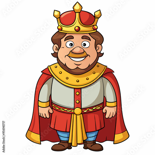 king royal cartoon vector illustration