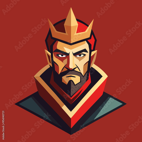 king royal cartoon vector illustration