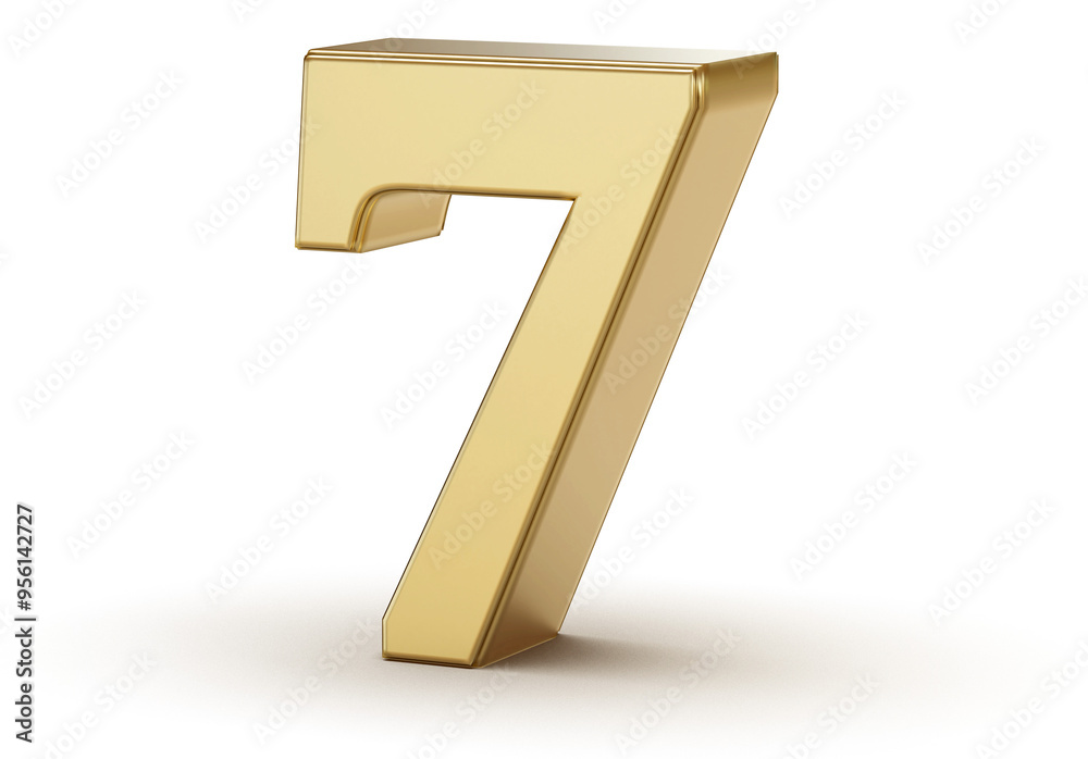 Gold 3D Number 7 Gold 3D Number 7