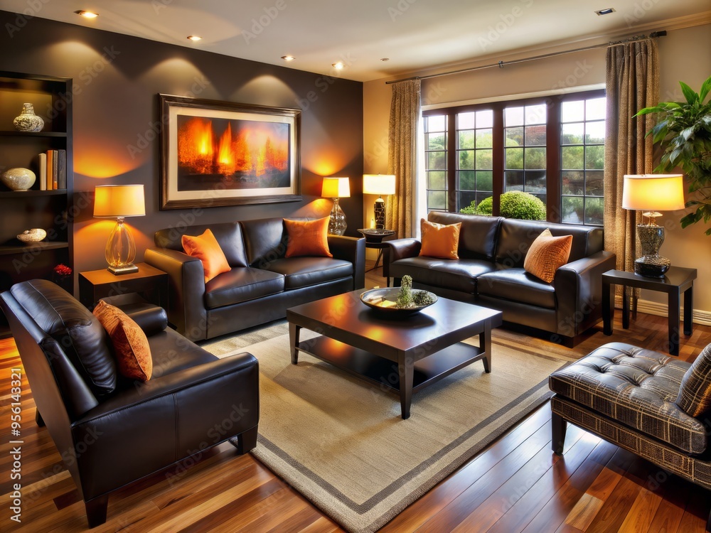 In this inviting space, black furniture shines alongside soft hues, blending style and serenity to create the perfect In this inviting space, black furniture shines alongside soft hues, blending style and serenity to create the perfect