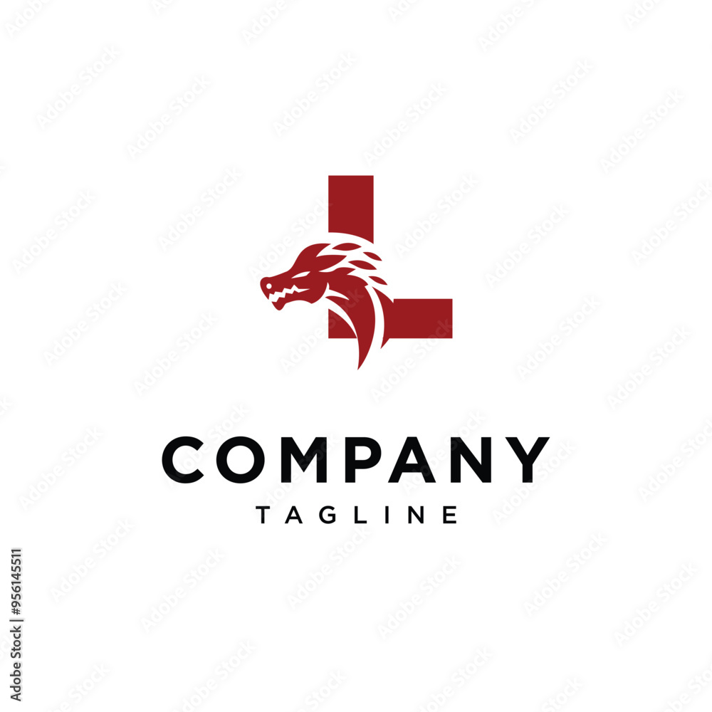 Letter L Dragon logo icon vector Letter L Dragon logo icon vector