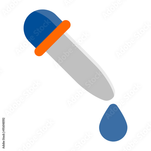 pipette, drop, medicine, meds, pharmacy flat icon