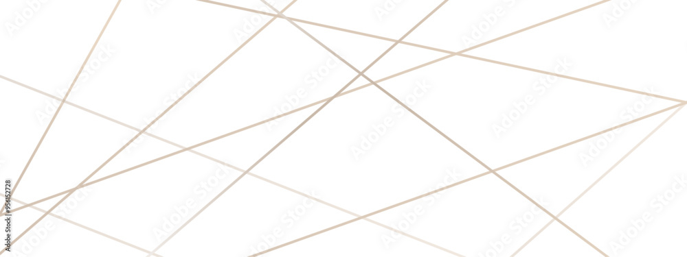 Vector golden random wave lines chaotic abstract background. 