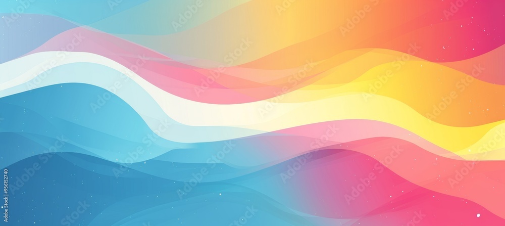 A colorful wave with blue, pink, and yellow colors A colorful wave with blue, pink, and yellow colors