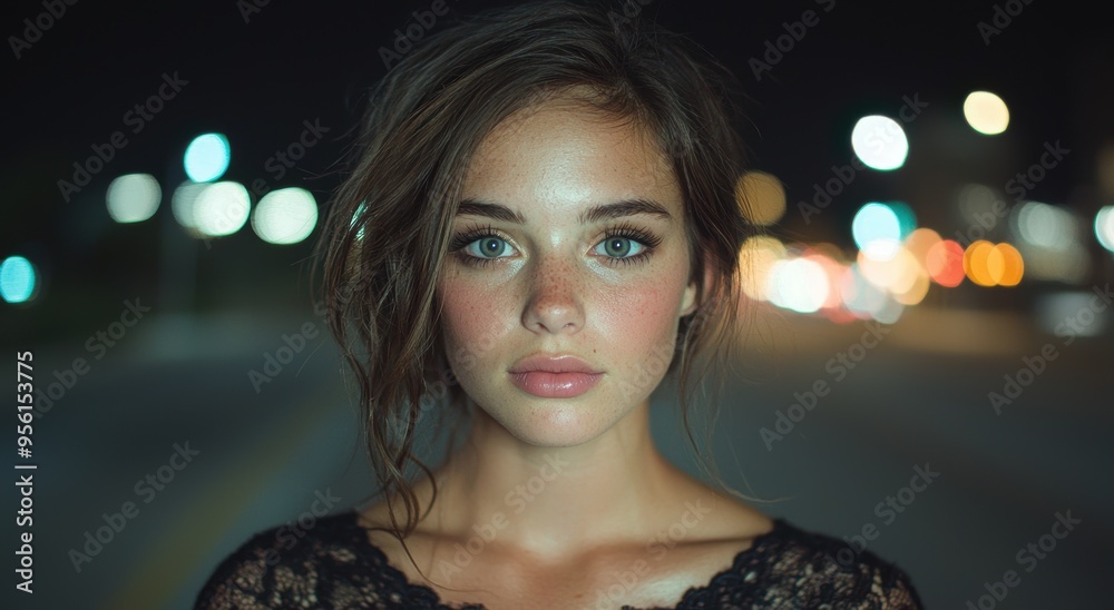 Thoughtful woman with mesmerizing eyes Thoughtful woman with mesmerizing eyes