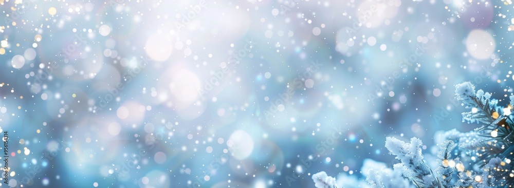 A snowy background with a tree in the foreground A snowy background with a tree in the foreground