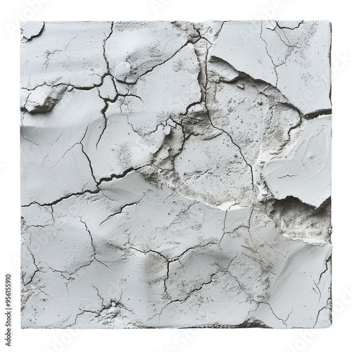 White cracked ground texture showcasing dry and weathered surface details for creative design projects.