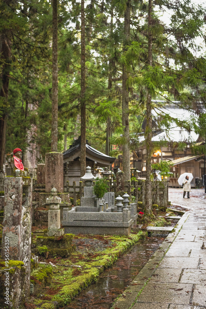 Fototapeta premium Detalle del cementerio budista de Koyasan en Japón.