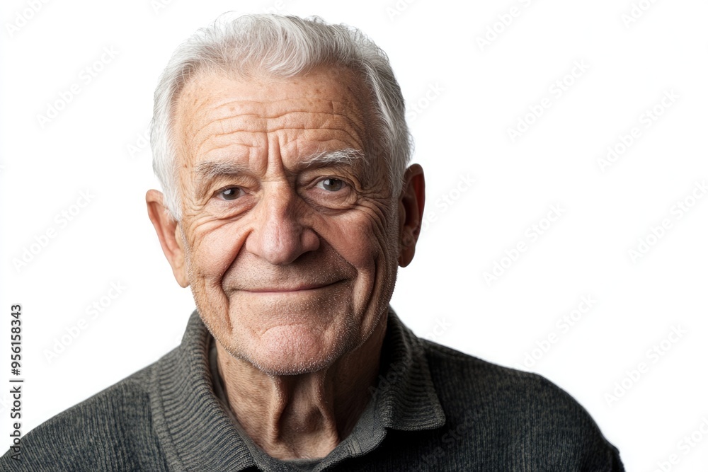 portrait of smiley senior man. isolated on white background portrait of smiley senior man. isolated on white background