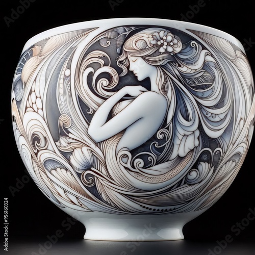 150 41 Art Nouveau Porcelain porcelain influenced by the Art Nou