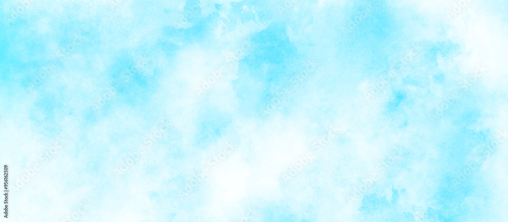 Natural and cloudy fresh blue sky background, shiny and soft sky blue watercolor texture, blurred and grainy Blue powder explosion on white background, Classic hand painted Blue watercolor background. Natural and cloudy fresh blue sky background, shiny and soft sky blue watercolor texture, blurred and grainy Blue powder explosion on white background, Classic hand painted Blue watercolor background.