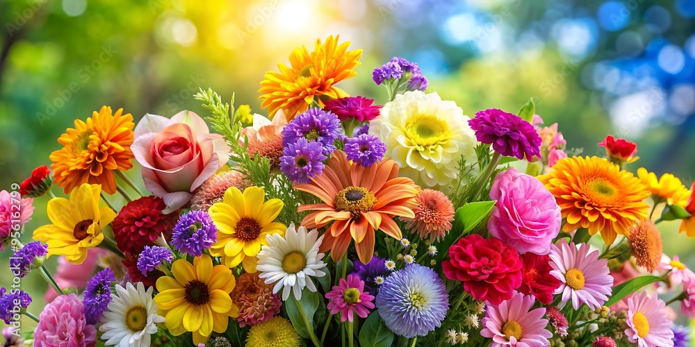 Elegant Bright Bouquet on a Soft Background. High-Quality Flower Photos. Vibrant Colors. Floral. Elegant Bright Bouquet on a Soft Background. High-Quality Flower Photos. Vibrant Colors. Floral.