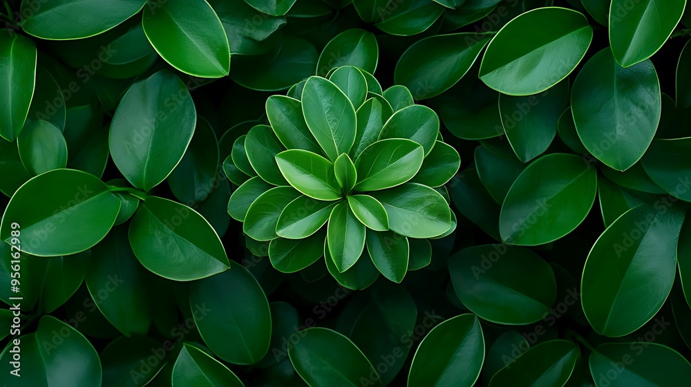 Lush Green Shrub in a Pristine Garden - Medium Shot Portrait with Copy Space Lush Green Shrub in a Pristine Garden - Medium Shot Portrait with Copy Space