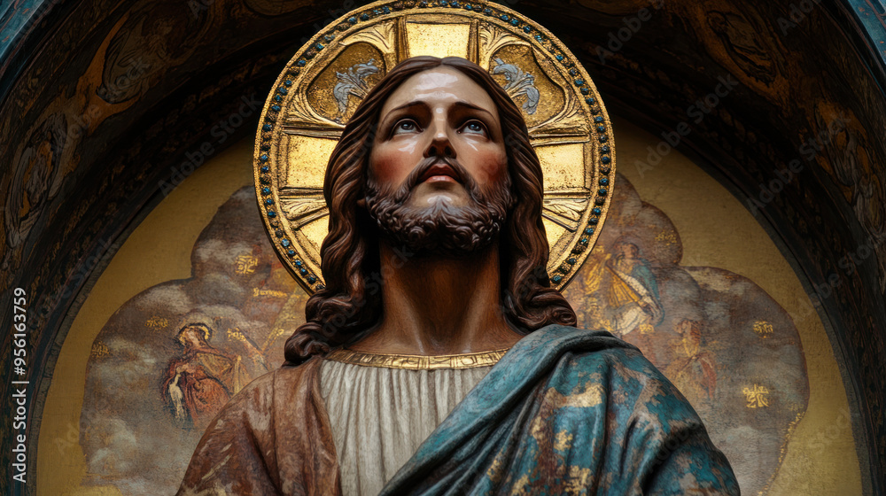 Jesus in various Christian denominations, symbols and rituals Stock ...