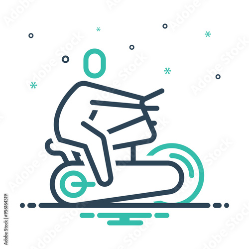 Mix icon for elliptical bike