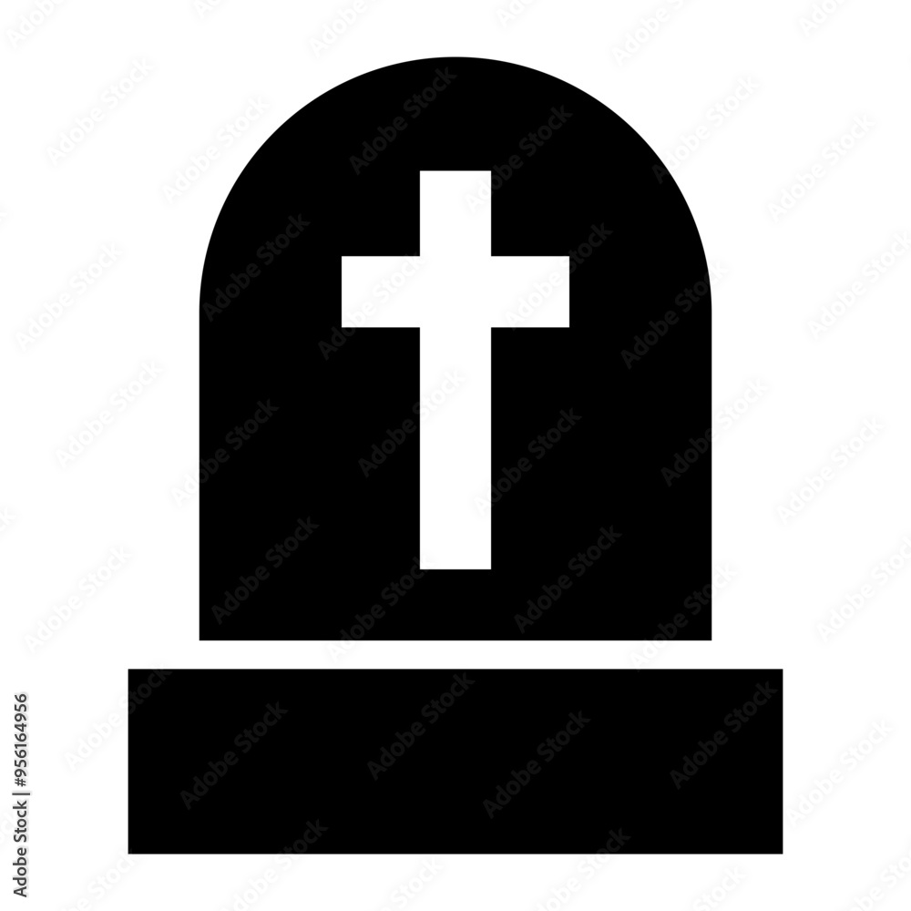 Tomb Graveyard Tombstone Grave Halloween Single Icon Glyph Style Tomb Graveyard Tombstone Grave Halloween Single Icon Glyph Style