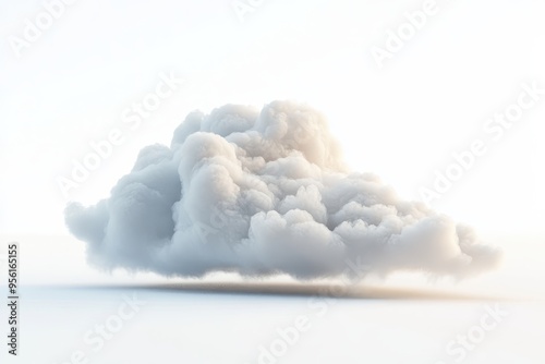 A soft, fluffy cloud floating against a light background.