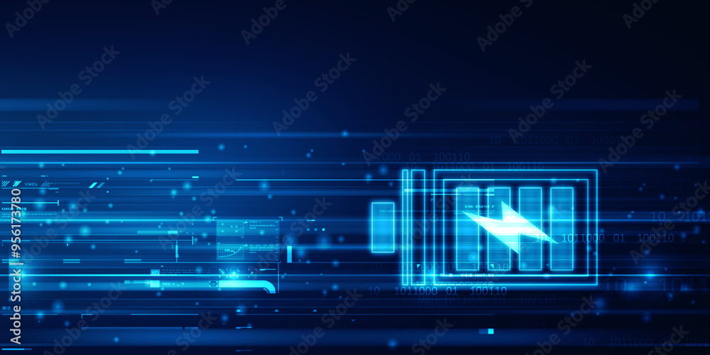 2d rendering renewable energy sign in mobile phone