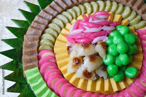 Jajan Pasar, mix of traditional Indonesian cakes
 photo