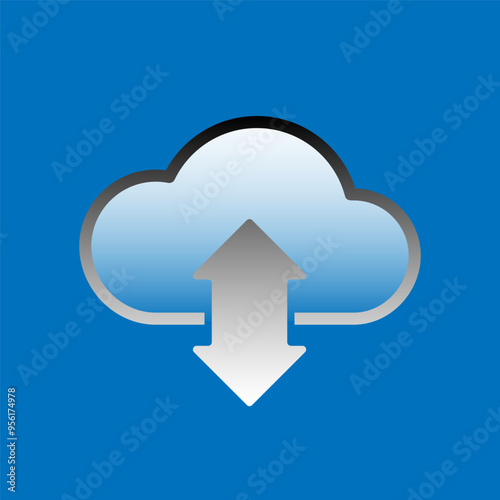 Cloud Computing icons. Cloud storage and Network Vector icon