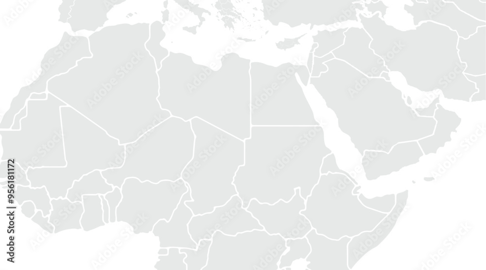 Obraz premium World map.United States, China, Russia, Germany, United Kingdom, Japan, France, India, Brazil, Canada, Italy. Grayscale,isolated on white background