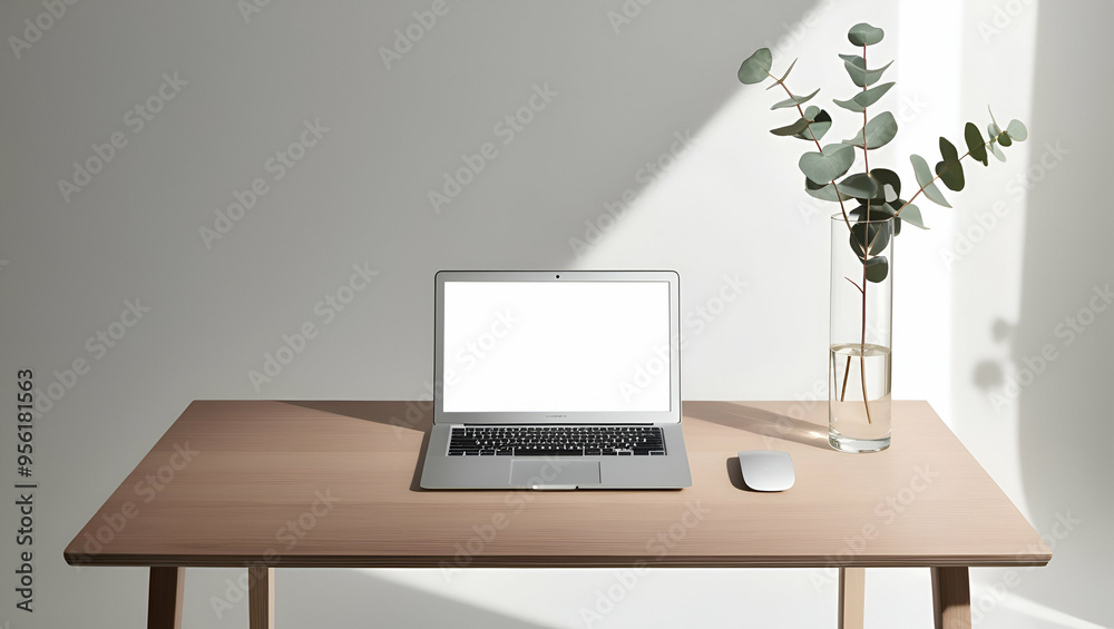 desk with laptop desk with laptop