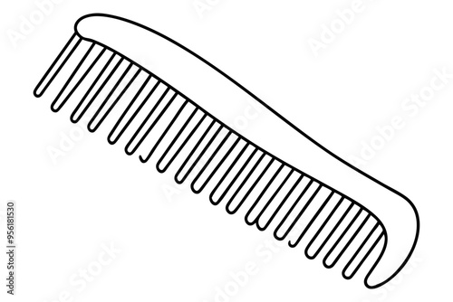 Hair comb line art 
