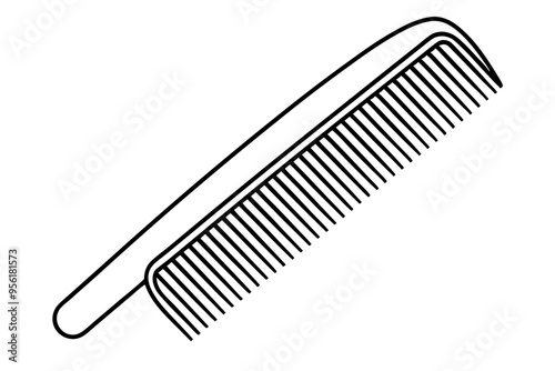 Hair comb line art 
