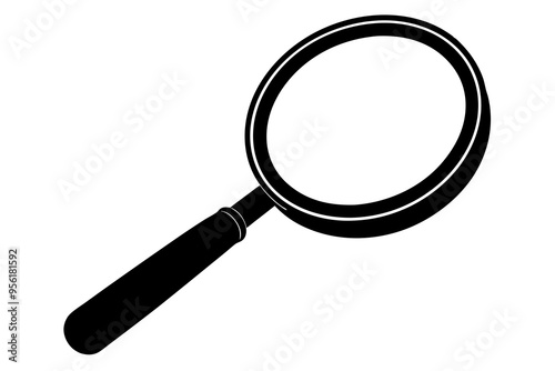 Magnifying glass icon. Vector illustration 
