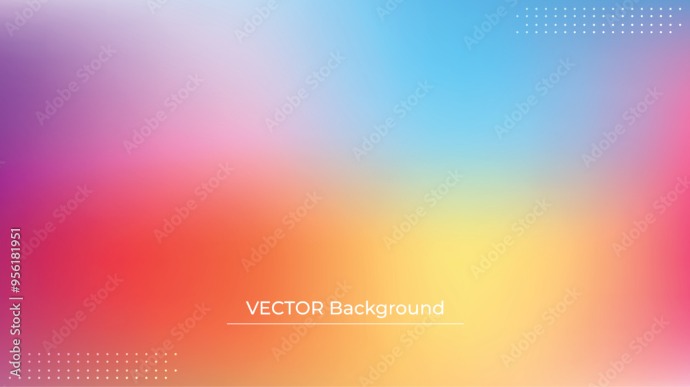 Smooth and blurry colorful gradient mesh background. Modern bright rainbow colors. Easy editable soft colored vector banner template. Premium quality Smooth and blurry colorful gradient mesh background. Modern bright rainbow colors. Easy editable soft colored vector banner template. Premium quality