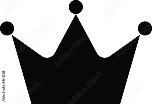 crown isolated on white black crown icon