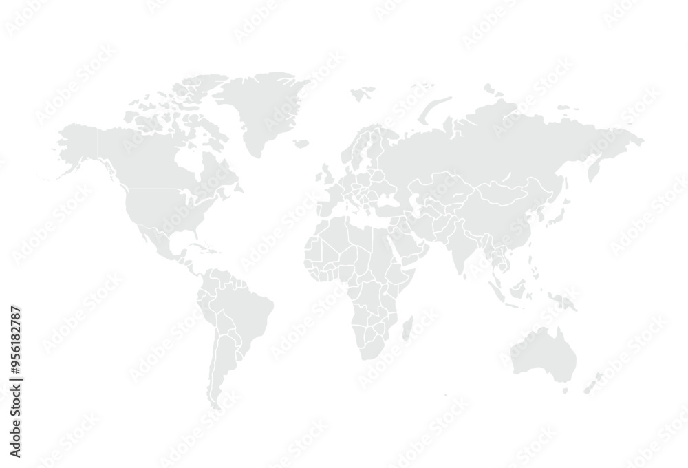 World map.United States, China, Russia, Germany, United Kingdom, Japan, France, India, Brazil, Canada, Italy. Grayscale,isolated on white background World map.United States, China, Russia, Germany, United Kingdom, Japan, France, India, Brazil, Canada, Italy. Grayscale,isolated on white background