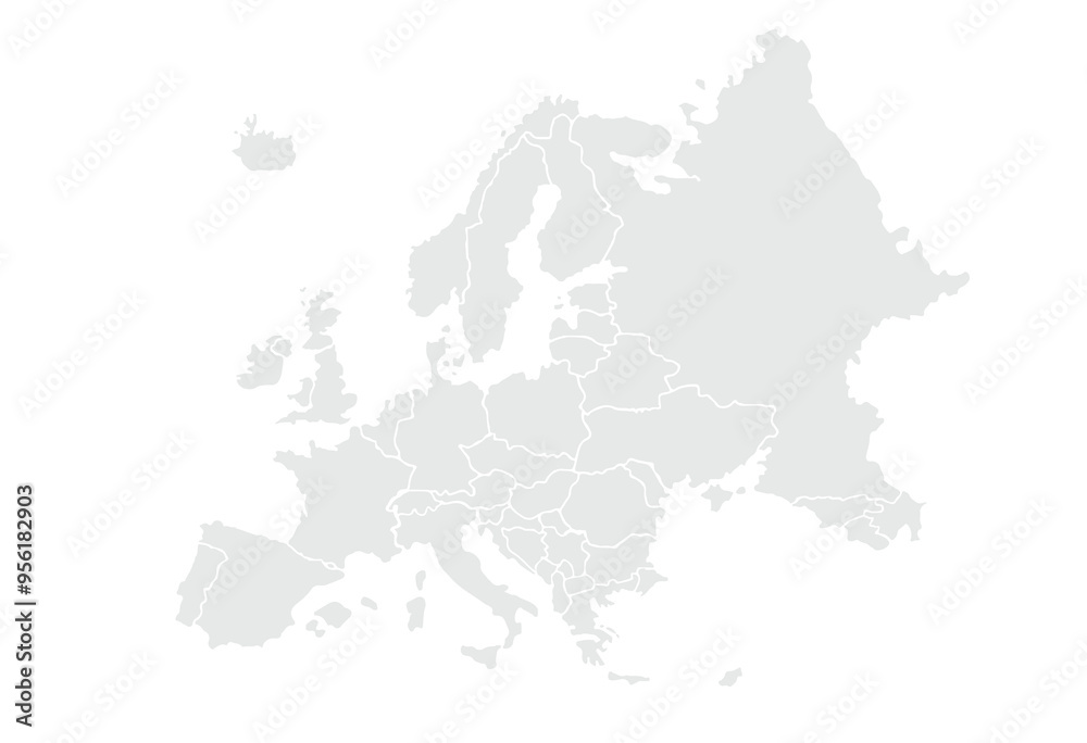 European political map for website layouts,background,education, precise,customizable,Travel worldwide,map silhouette backdrop,earth geography, political,reports.Grayscale,isolated on white background European political map for website layouts,background,education, precise,customizable,Travel worldwide,map silhouette backdrop,earth geography, political,reports.Grayscale,isolated on white background