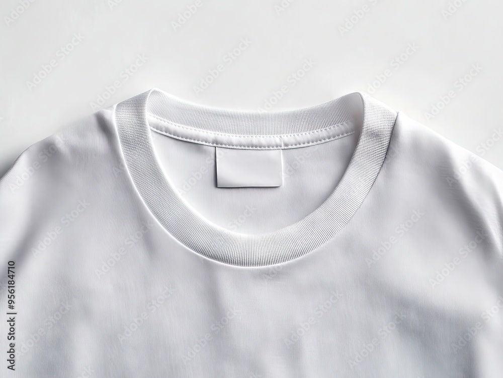 A white t-shirt on a white background A white t-shirt on a white background