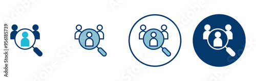 Hiring icon vector isolated on white background. Human resources concept. Recruitment. Search job vacancy icon. Hire. Find people icon