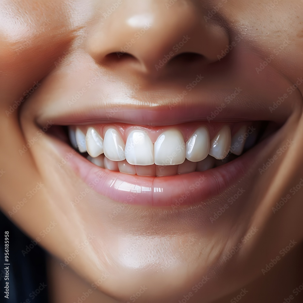Fototapeta premium Close up shot of woman teeth