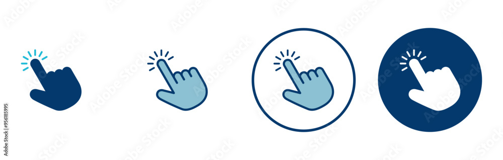 Hand cursor icon vector isolated on white background. Hand click icon. Finger pointer vector